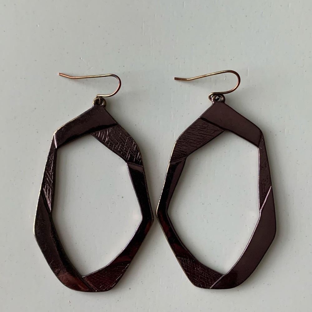 The Limited metallic abstract earrings